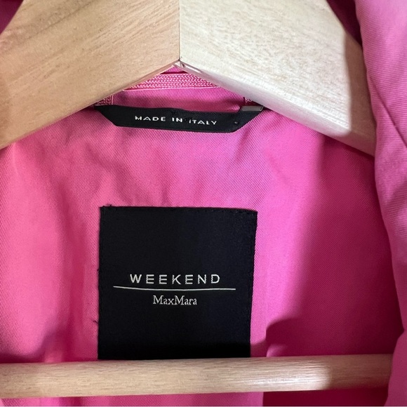 Max Mara Weekend Barbie Pink Belted Trench Coat, Size 8 - Picture 6 of 15